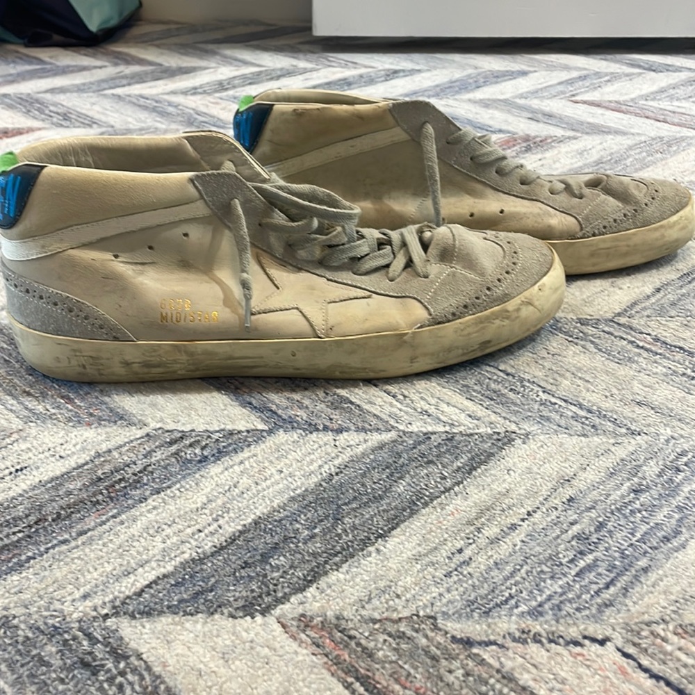 Holden goose mid star sneakers in leather with suede details